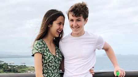 Olivia Rodrigo and Ethan Wacker pose a picture.